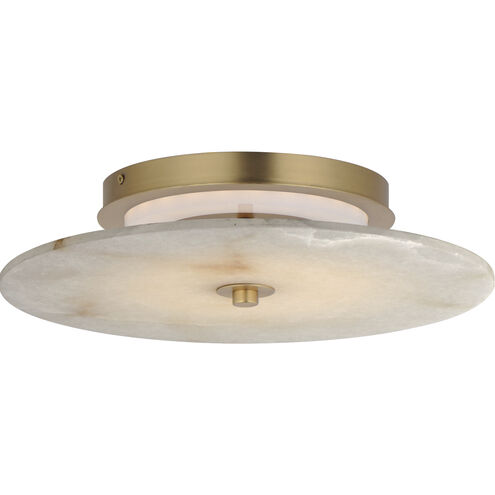 Quarry LED 15 inch Natural Aged Brass Semi-Flush Mount Ceiling Light