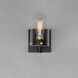 Pinn 1 Light 4.75 inch Black and Satin Brass Wall Sconce Wall Light