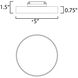 Trim LED 5 inch Black Flush Mount Ceiling Light