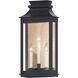 Savannah VX 3 Light 22 inch Antique Copper and Black Oxide Outdoor Wall Mount in Antique Copper/Black