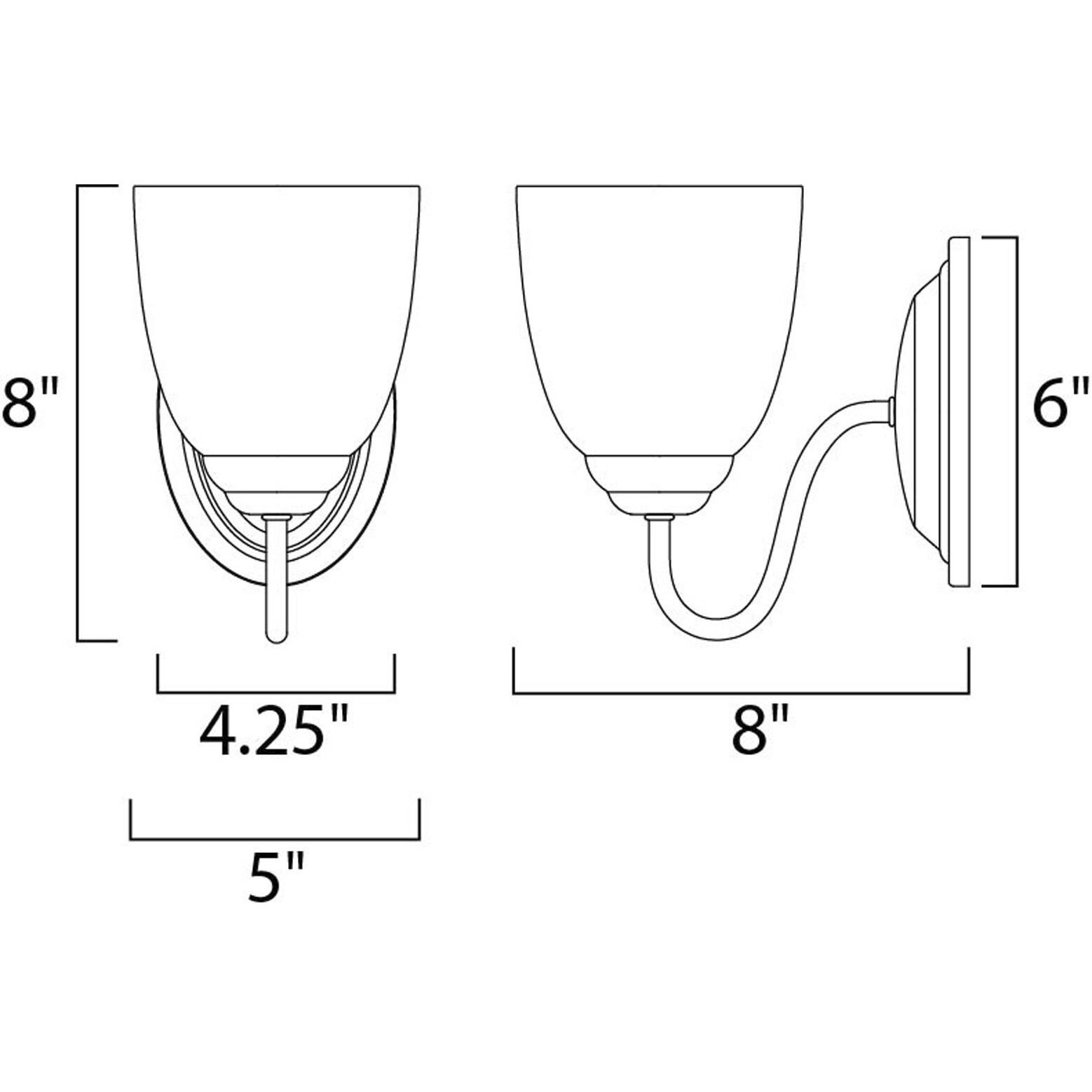 Stefan 1 Light 5 inch Black Bath Vanity Wall Light