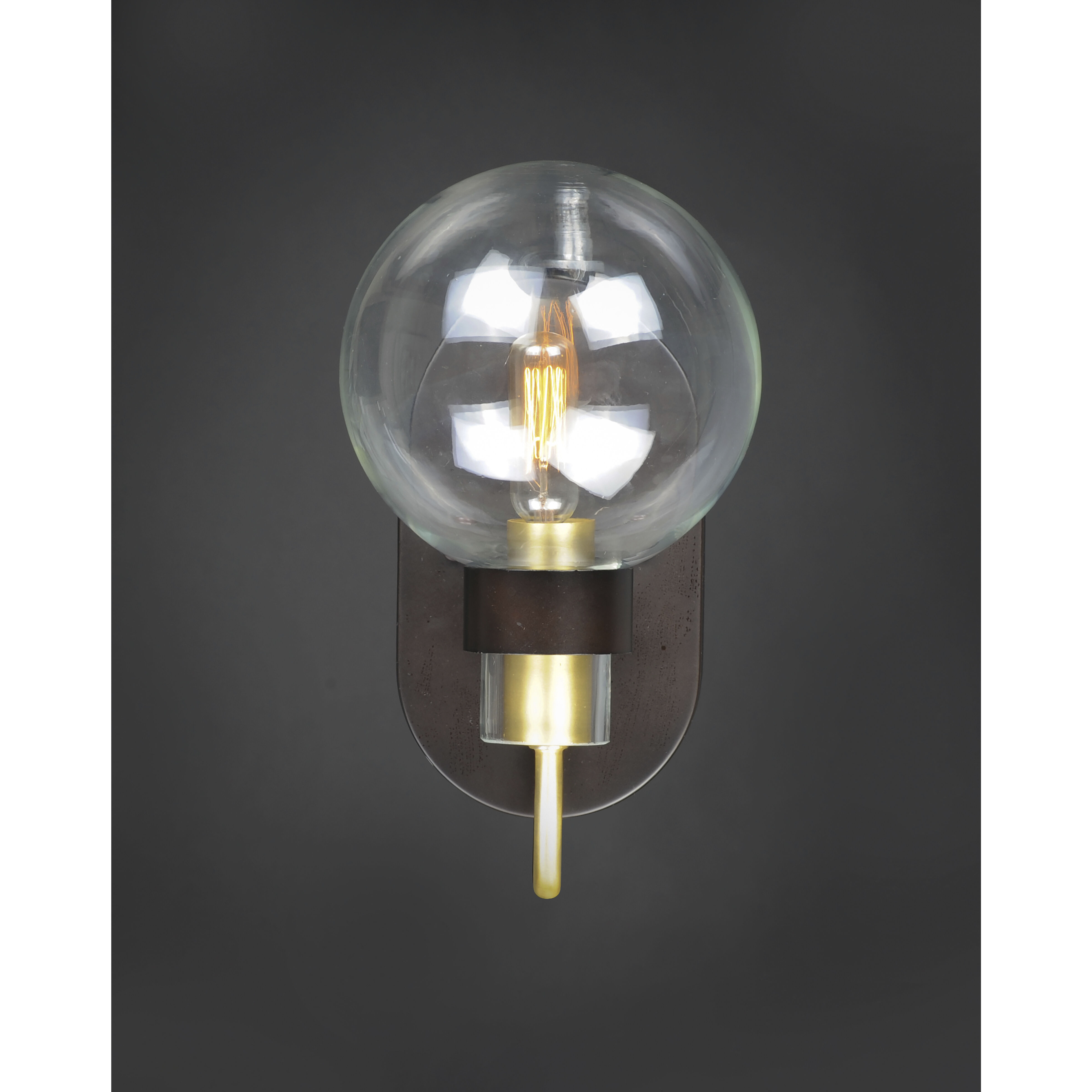 Bauhaus 1 Light 6 inch Bronze/Satin Brass Wall Sconce Wall Light