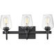 Goblet 3 Light 20.25 inch Black Bath Vanity Wall Light