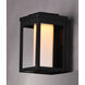 Salon LED 10 inch Black Outdoor Wall Mount in Satin White
