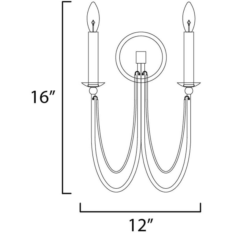Plumette 2 Light 14 inch Chestnut Bronze Wall Sconce Wall Light 
