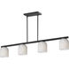 Scoop 4 Light 46 inch Black Linear Pendant Ceiling Light