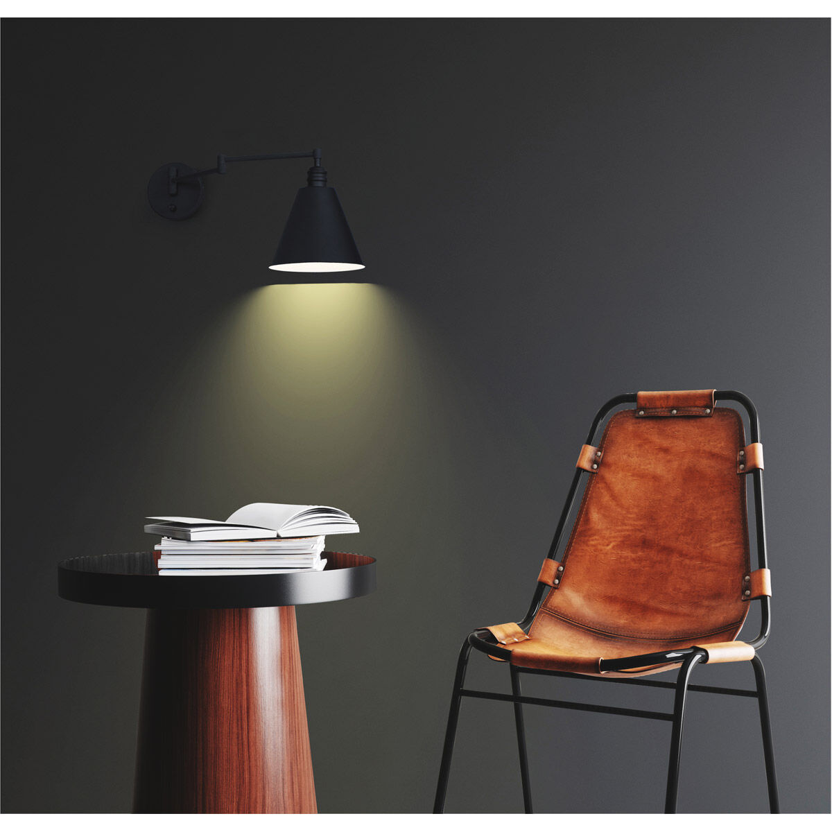 Library 1 Light 8 inch Black Wall Sconce Wall Light