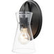 Ava 1 Light 5 inch Black Bath Vanity Light Wall Light