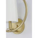Meridian 1 Light 12.5 inch Natural Aged Brass Semi-Flush Mount Ceiling Light