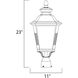 Knoxville 1 Light 23 inch Bronze Outdoor Pole/Post Mount
