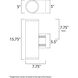 Lightray LED 15.75 inch Architectural Bronze Outdoor Wall Mount