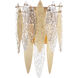 Majestic 3 Light 10.5 inch Gold Leaf Wall Sconce Wall Light
