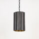 Allegra 1 Light 9.5 inch Gunmetal and Gold Mini Pendant Ceiling Light