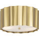 Allegra 2 Light 12 inch Weathered Brass Flush Mount Ceiling Light