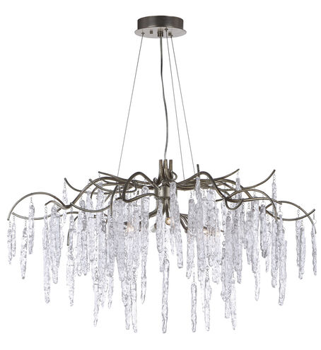 Willow 8 Light 35 inch Silver Gold Single-Tier Chandelier Ceiling Light 