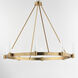 Duchess LED 36 inch Natural Aged Brass Chandelier Ceiling Light