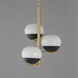 Lucerne 3 Light 15 inch Black and Natural Aged Brass Entry Foyer Pendant Ceiling Light