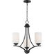 Deven 3 Light 18 inch Black Mini Chandelier Ceiling Light