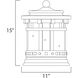 Santa Barbara VX 15 inch 40 watt Sienna Outdoor Deck Lantern