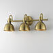 Dusk 3 Light 24 inch Satin Brass Bath Vanity Wall Light