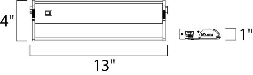 CounterMax MX-L120DC 120 LED 13 inch Metallic Bronze Under Cabinet