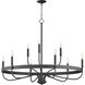 Frankie 9 Light 39.75 inch Black Single-Tier Chandelier Ceiling Light