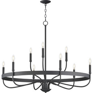 Frankie 9 Light 39.75 inch Black Single-Tier Chandelier Ceiling Light