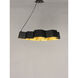 Honeycomb LED 23 inch Black/Gold Suspension Pendant Ceiling Light