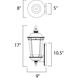 Dover DC 1 Light 17 inch Bronze Outdoor Wall Mount