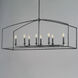 Martel 8 Light 46 inch Blacksmith Linear Pendant Ceiling Light