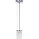 Corona 1 Light 5 inch Satin Nickel Mini Pendant Ceiling Light in Frosted