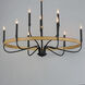 Franklin 9 Light 40 inch Driftwood and Black Chandelier Ceiling Light