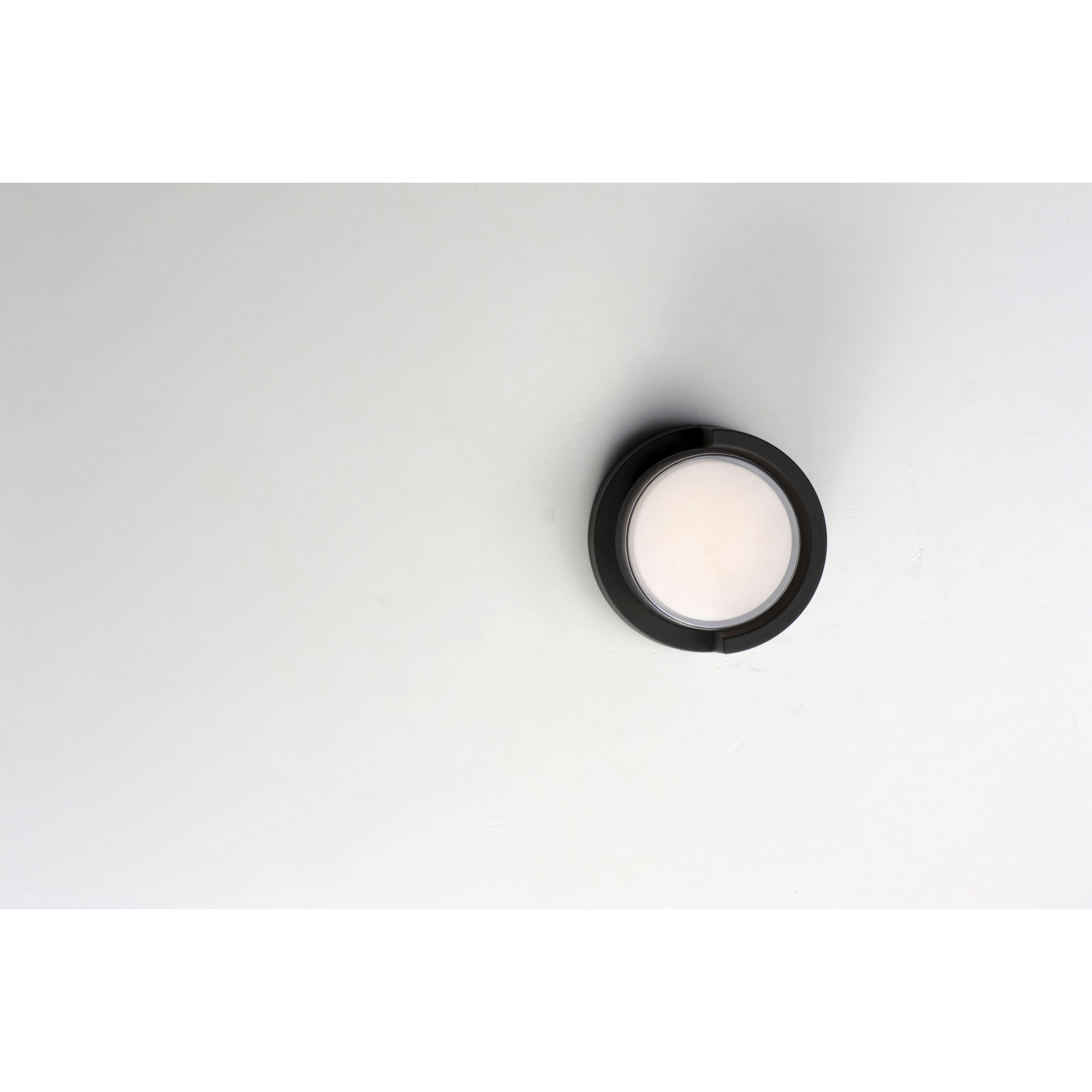 Eyebrow LED 7 inch Black Outdoor Wall Mount