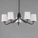 Durham 5 Light 26 inch Black Single-Tier Chandelier Ceiling Light