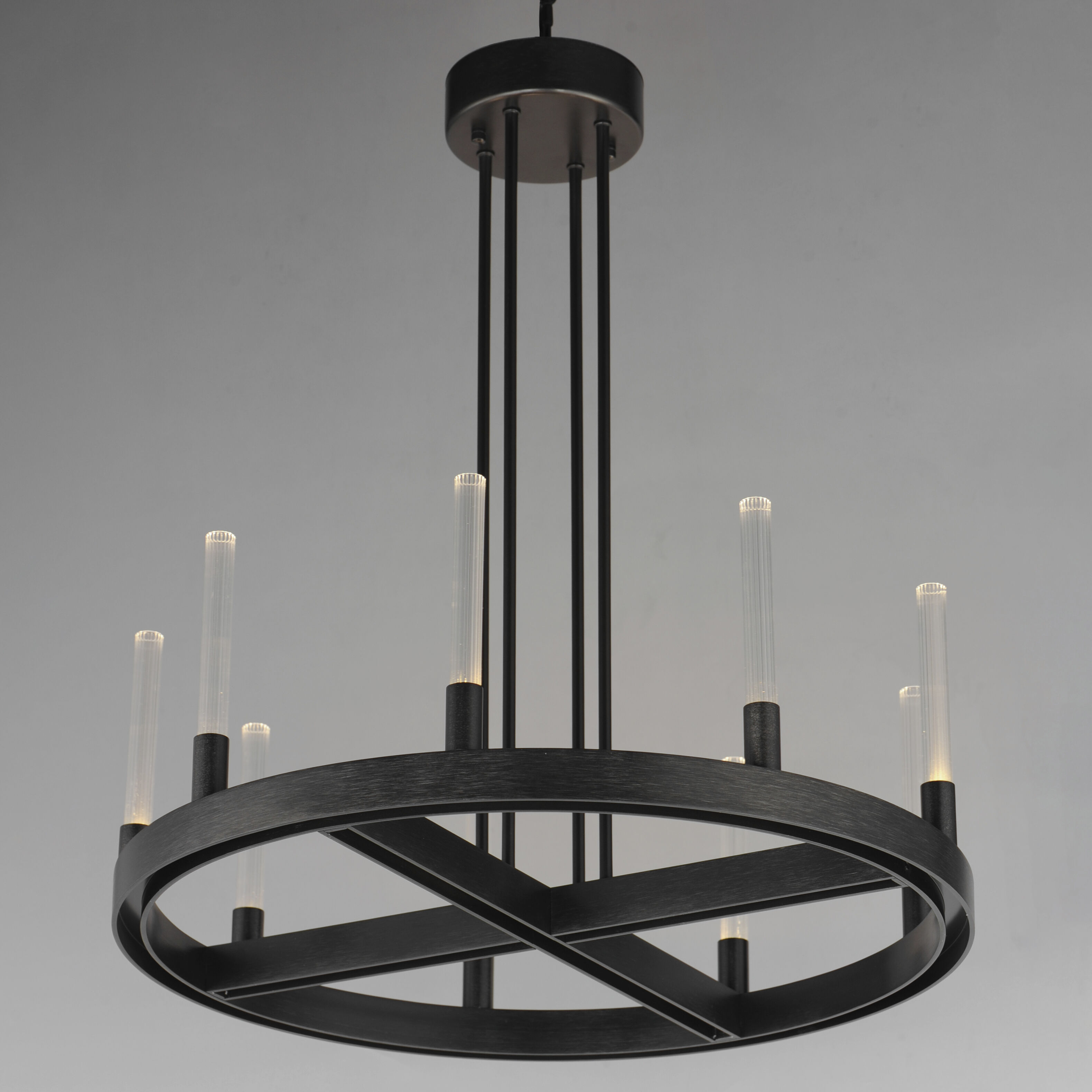 Ovation LED 23.5 inch Black Single-Tier Chandelier Ceiling Light