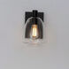 Babylon 1 Light 7 inch Black Wall Sconce Wall Light