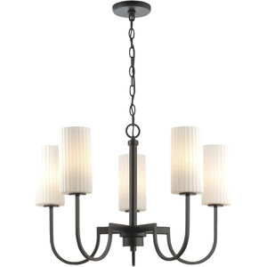 Town and Country 5 Light 27 inch Black Chandelier Ceiling Light