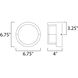 Eyebrow LED 6.75 inch Black Outdoor Wall Mount