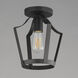 Arden 1 Light 9.5 inch Black Semi-Flush Mount Ceiling Light