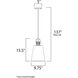 Sedona 1 Light 9.75 inch Oil Rubbed Bronze and Antique Brass Single Pendant Ceiling Light