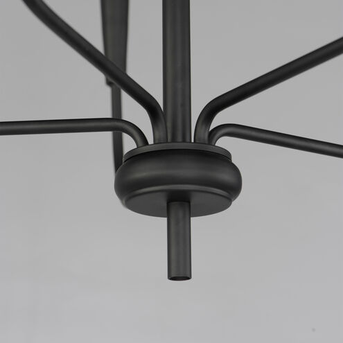 Vela 5 Light 24 inch Black Single-Tier Chandelier Ceiling Light
