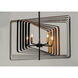 Radial 5 Light 30 inch Black and Gold Pendant System Ceiling Light
