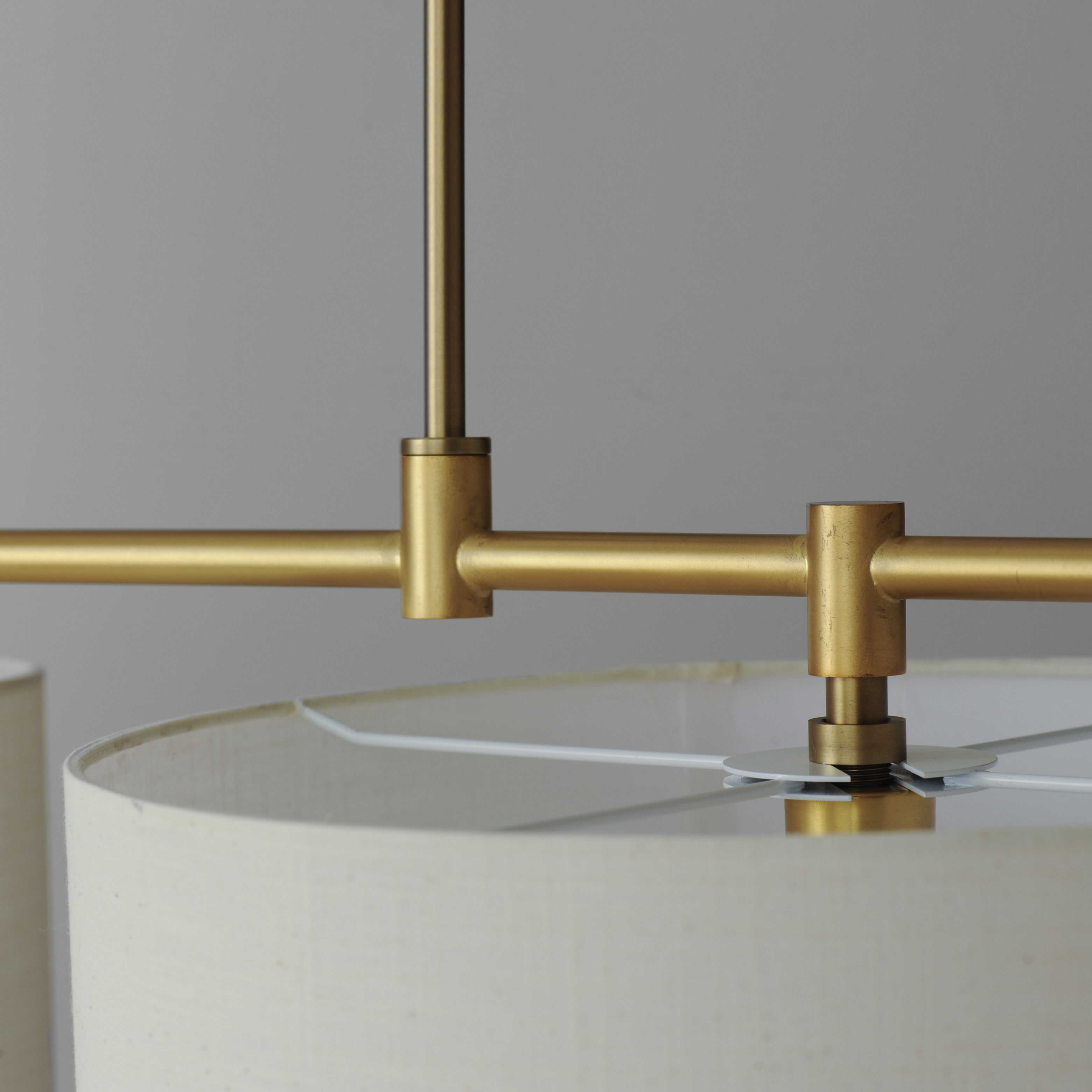 Bongo 3 Light 60 inch Natural Aged Brass Linear Pendant Ceiling Light