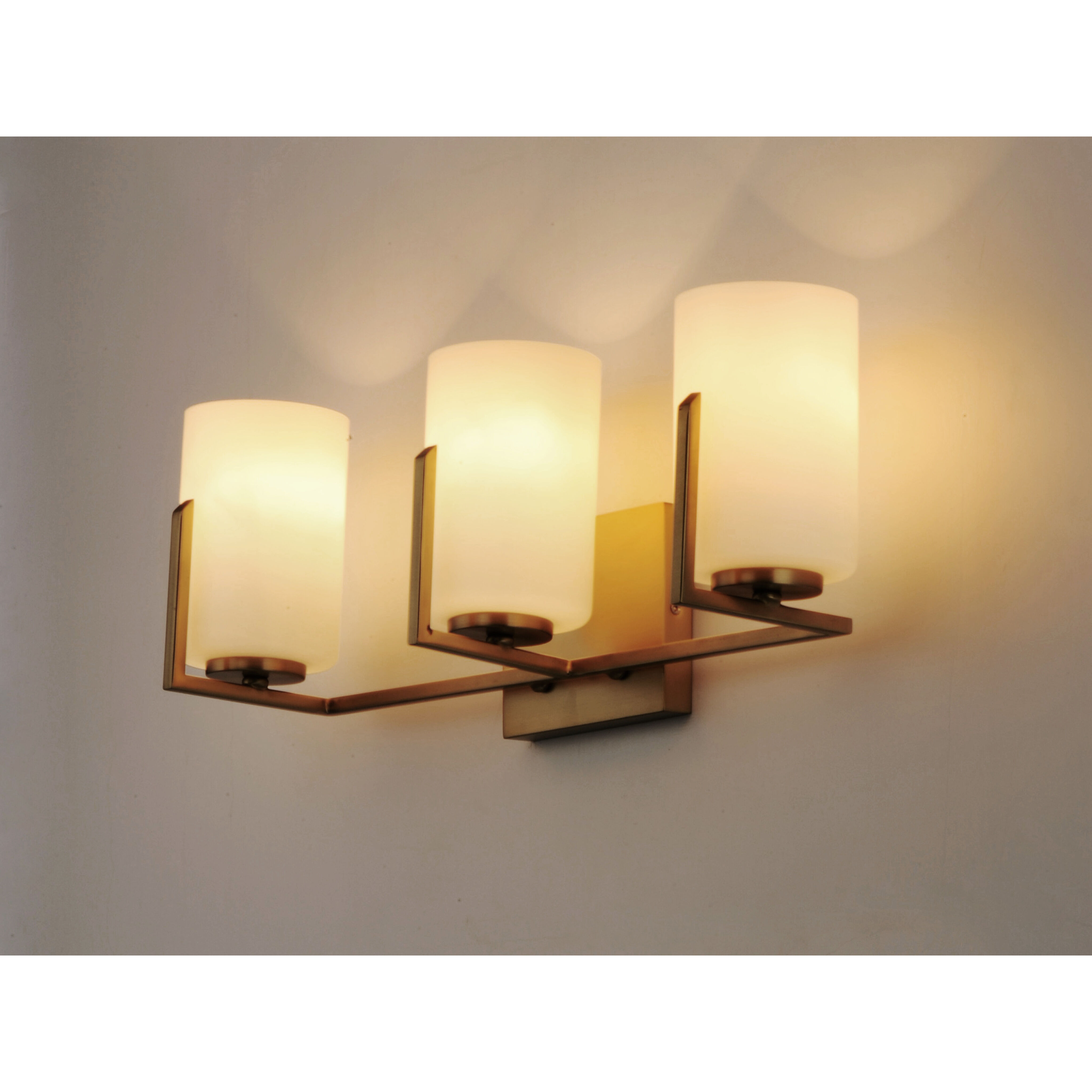 Dart 3 Light 21.25 inch Satin Brass Vanity Light Wall Light