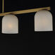 Scoop 4 Light 46 inch Natural Aged Brass Linear Pendant Ceiling Light