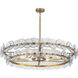 Loren 6 Light 42 inch Weathered Brass Multi-Tier Chandelier Ceiling Light