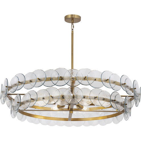Loren 6 Light 42 inch Weathered Brass Multi-Tier Chandelier Ceiling Light