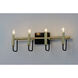 Sullivan 4 Light Black and Gold Wall Sconce Wall Light