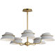 Lucas 5 Light 36 inch Natural Aged Brass Chandelier Ceiling Light