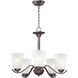 Vital 5 Light 23 inch Oil Rubbed Bronze Chandelier Ceiling Light